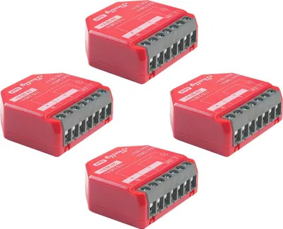Image de Shelly · Encastrable · « 1PM Gen4 Pack de 4 » · Relais · max. 16 A · 1 canal · Fonction de mesure ·