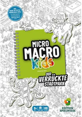 Produktbild von Edition Spielwiese, MicroMacro Kids: Der verrückte Stadtpark, Familienspiel für junge Detektive, Spannendes Wimmelbildspiel, Fördert Teamarbeit und Kreativität, Für 1–4 Spieler ab 6 Jahren