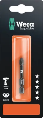 Image de Wera 855/4 IMP DC SB SiS 05073961001 Philips bit PZ 2 Tool steel DLC coated F 6.3 1 pc(s)