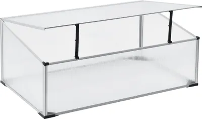 Obrázek produktu pro [cs.casa] Mini skleník 'Horta' se studeným rámem 100x60x40 cm, box na podestýlku, skleník, záhonek na výsadbu