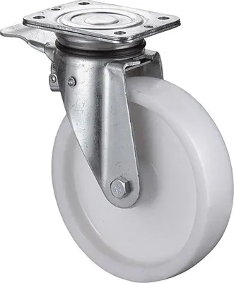 Image de BS Rollen Roulette pivotante pour charges lourdes B10 avec frein diamètre 150mm capacité de charge 600kg roue en plastique couleur naturelle - N120.B10.151