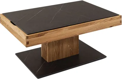Produktbild von Funktionstisch Celestia 90x60x45 höhenverstellbar Wildeiche/Marmara Nero 16234