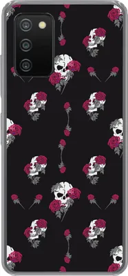 Produktbild von MuchoWow® Handyhülle Schutzhülle Hülle für Telefoonhoesje Samsung Galaxy A03s Mädchen - Totenkopf - Rosen - Muster - Mädchen - Kinder - Kinder - Mädchen Silikon Softcase Handy Hülle - Schutz