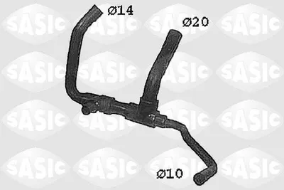 Produktbild von SASIC Kühlerschlauch Wasserschlauch für RENAULT CLIO I (B/C57, 5/357) SWH4335