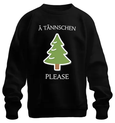 Obrázek produktu pro Ä TÄNNSCHEN PLEASE Christmas Christmas Tree Saxon Saxon Uni mikina, černá, XXL