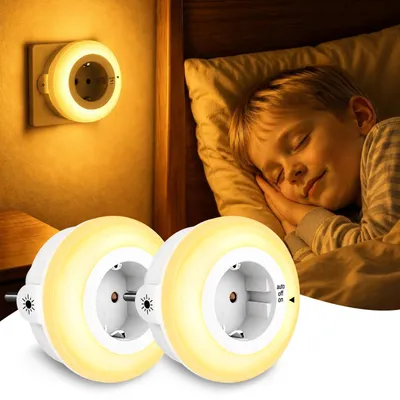 Produktbild von Klarlight 2 Stück LED Nachtlicht Steckdose, 1800K Augenfreundlich – Bernsteinlicht（2 Stück）