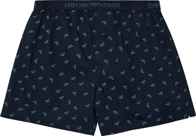 Obrázek produktu pro Pánské boxerky Emporio Armani z tkané bavlny, modré S