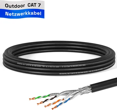 Produktbild von hb-digital CAT7 Kabel für Außenbereich 5m S/FTP PE AWG23