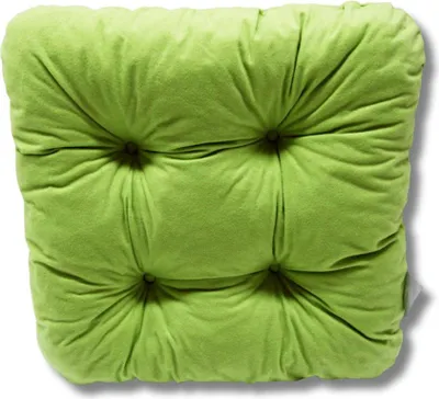 Zdjęcie produktu dla Poduszka pikowana na krzesło zielona 38x38x8 cm - 1229 poduszka do krzeseł ogrodowych 38x38