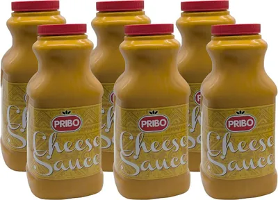 Produktbild von Große Cheese-Sauce Käse-Soße, Dip-Topping-Spoße, einfache Dosierung & Lagerung, von PRIBO 6x 2400ml