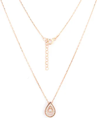 Produktbild von Golders Collier aus 925 Silber mit einem Trofen-Anhänger mit Swarovski Zirkonia, vergoldet