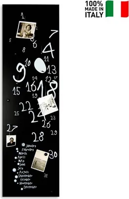 Immagine prodotto di Calendario da parete magnetico per ufficio, soggiorno e cucina Krok 3 - Nero