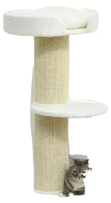 Obrázok produktu pre Mačací strom, 3 úrovne, výška 91 cm, hniezdotvor, sisalový stĺpik, rozmery 45 cm x 45 cm