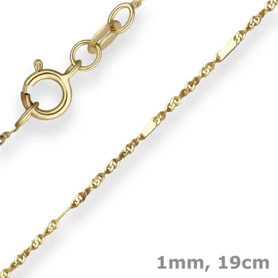 1mm-Armband-Fantasiekette-aus-585-Gelbgold-19cm