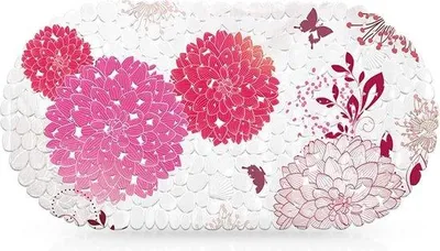 Immagine prodotto di Tappetino antiscivolo, 69x35 cm, tappetino da vasca, lavabile in lavatrice, con ventose