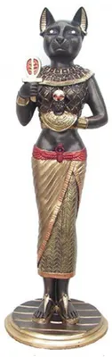 Produktbild von Skulptur Ägypten Göttin Katzen Bastet Statuen Ägyptische Statue Figuren 90cm