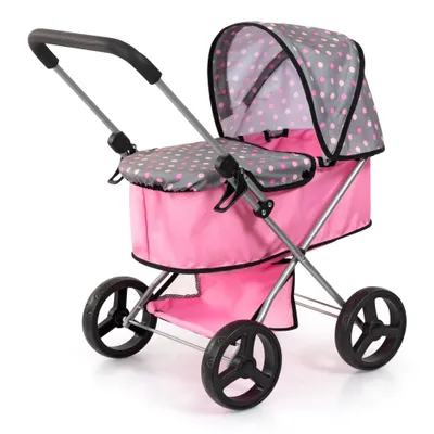 Produktbild von Bayer Design 14966AA Puppenwagen mit Wannenabdeckung, integriertem Korb, für Puppen bis 46 cm