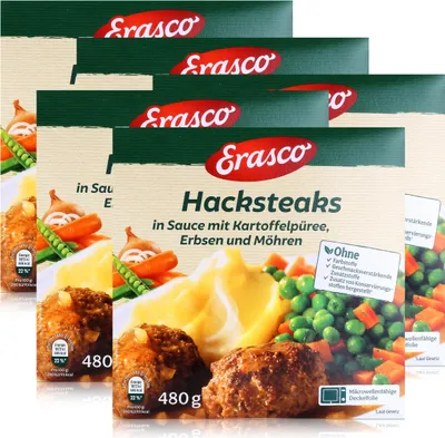 Produktbild von Erasco Hacksteaks 480g Fertigessen (5er Pack)