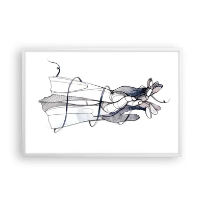 Produktbild von Gerahmtes Poster - Weißer Rahmen - Hände Surrealismus Grafik - 91,5x61 cm - Wand Bild - Wanddeko - Wandbilder - Kunstposter - Wandposter - Bilderrahmen - Bilder - Kunstdruck - P2WAA91x61-4447