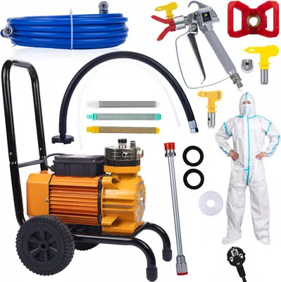 Immagine prodotto di Rosfix Set Strong Blue Storm SBS03 3500W 22MPA 18L/min Spruzzatore di Vernice + 2x Guarnizioni + Ugello 513 + Filtri 30, 60, 100 + Tuta