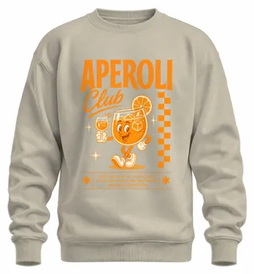Obrázek produktu pro Tričko s dlouhým rukávem, Aperol Club Spritz, letní koktejl, aperitiv, přírodní barva, velikost 3XL