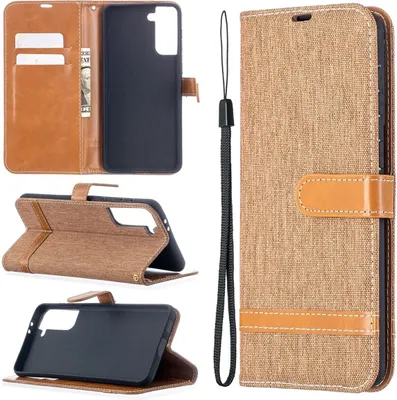Produktbild von König Design Hülle kompatibel mit Samsung Galaxy S21 Plus Kunstleder Handyhülle - Handy Case Braun
