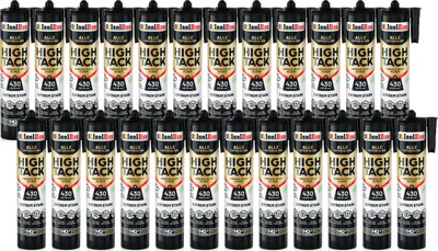 Produktbild von Isolbau Montagekleber High Tack - 24 x 470 g Extrem starker Hybrid MS Polymer Baukleber für Innen- & Außenbereich - 400 kg / 10 cm² - Weiß