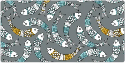 Produktbild von Tischunterlage - Mauspad - 120x60 cm - Laptop Schreibtischmatte - Griechischer Fisch