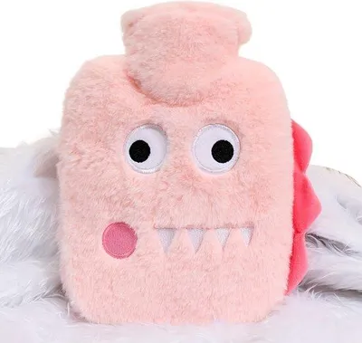 Productafbeelding van Warmwaterzak Met Hoes - Warmwaterkruik - Warmtekussen - Warmtekruik - Knuffel - Kruik - Bag - Roze