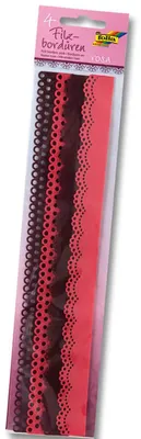 Vilten Ränder, rosa & braun, 30 cm, 4 Stück