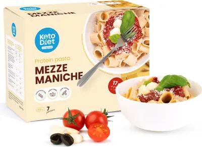 Produktbild von Mezze Maniche Protein Pasta (7 Portionen) mit hohem Protein- und Ballaststoffgehalt