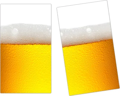 Produktbild von Spritzschutz Herdabdeckplatte Schneidebrett aus Glas Glas Bier 2-Teilig (60x52cm)