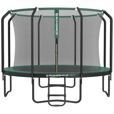 Obrázek produktu pro SONGMICS Trampolína kulatá zahradní trampolína s bezpečnostní sítí a žebříkem, polstrovaný rám, pro děti i dospělé