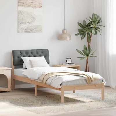 Obrázek produktu pro Maison Exclusive – rám postele hnědý a tmavě šedý 80 x 200 cm masivní borovice