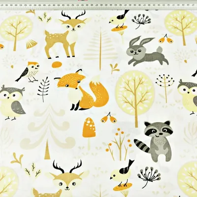 Produktbild von Baumwolle 100% Tiere im Wald