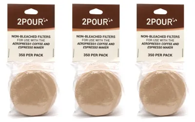 1050x wiederverwendbare Papierfilter, 3 Pack, ungebleicht