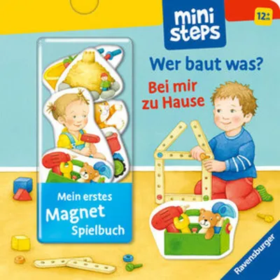 Produktbild von ministeps: Mein erstes Magnetbuch: Wer baut was? Bei mir zu Hause