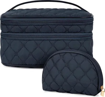 Produktbild von NUBILY Damen Kosmetiktasche Doppelschicht Groß Rosa 2 Stücke