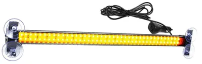 Produktbild von LED Stroboskop Warnlicht - Auto Notlampe - 80LED Blinklicht - Amber/Weiß - Warnlichtleiste - Sicherheit - Geeignet für...