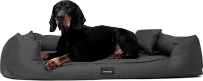 Produktbild von tierlando® Orthopädisches Hundebett GOOFY >> inkl. Matratzenschoner << Polyester - Größe: 110x90cm | Farbe: 02 Graphit