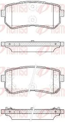 Produktbild von REMSA Bremsbeläge Satz Hinten Bremsklötze für HYUNDAI ix35 (LM, EL, ELH) 1209.42