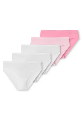 Image de SCHIESSER Lot de 5 culottes pour filles - Sous-vêtements, culottes, shorts Rose/rosé/blanc 98