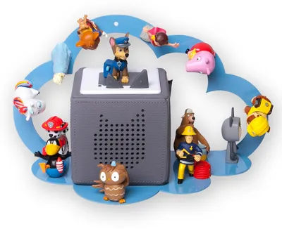 Obrázok produktu pre moin minis Cloud Blue magnetická polička kompatibilná s 20 figúrkami Tonie a Tonie Box Cloud polička pre detské audio figúrky Magnetická polička