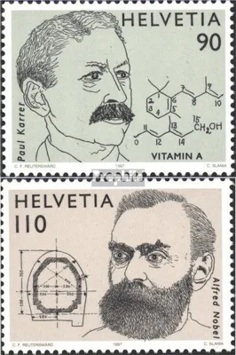 Produktbild von Briefmarken Schweiz 1997 Mi 1623-1624 (kompl.Ausg.) gestempelt Nobelpreis