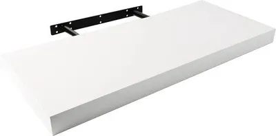 Zdjęcie produktu dla Półka wisząca na ścianę, biała, 60 x 25 cm, dekoracyjna