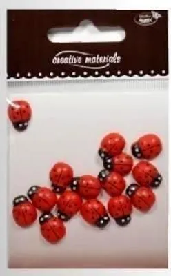 Zdjęcie produktu dla Biedronki drewniane czerwone 10x13mm 15szt