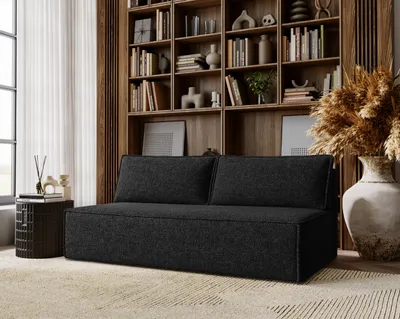 Produktbild von Kaiser Möbel Schlafsofa ,Sofa mit schlaffunktion und bettkasten, DUO Stoff Verita Schwarz