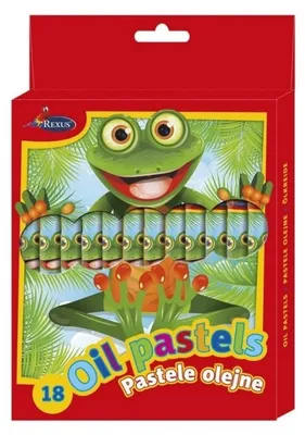 Produktbild von Ölpastellkreiden Set, 18 leuchtende Farben, 7,5 cm, einzeln in Papierhülle
