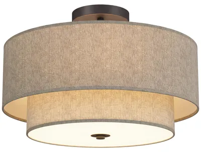 Produktbild von HOMCOM Deckenleuchte, Deckenlampe Hängend mit 3 x E14 Fassung Taupe
