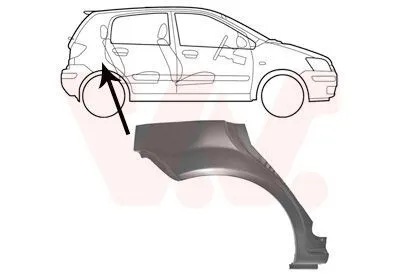 Image de VAN WEZEL Panneau latéral arrière droit pour HYUNDAI Getz